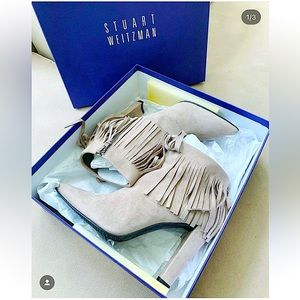 STUART WEITZMAN Fringe Ankle Boots